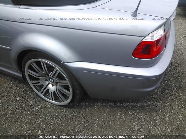 WBSBR93426PK11162 - 2006 BMW M3 SILVER photo 6