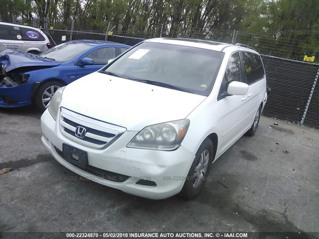 5FNRL38677B452659 - 2007 HONDA ODYSSEY EXL WHITE photo 2