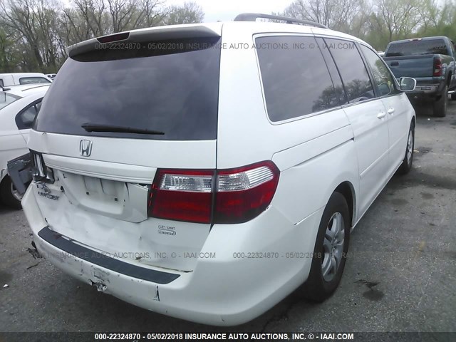 5FNRL38677B452659 - 2007 HONDA ODYSSEY EXL WHITE photo 4