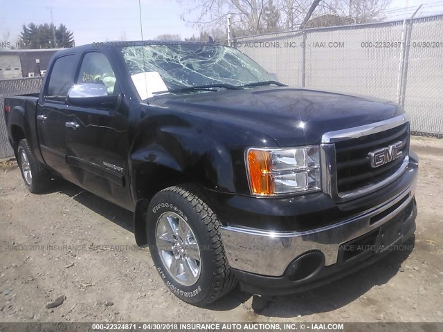 3GTP2WE35BG159142 - 2011 GMC SIERRA K1500 SLT BLACK photo 1