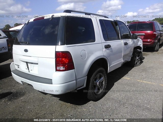 1FMZU63K74UA27833 - 2004 FORD EXPLORER XLT/XLT SPORT/NBX WHITE photo 4