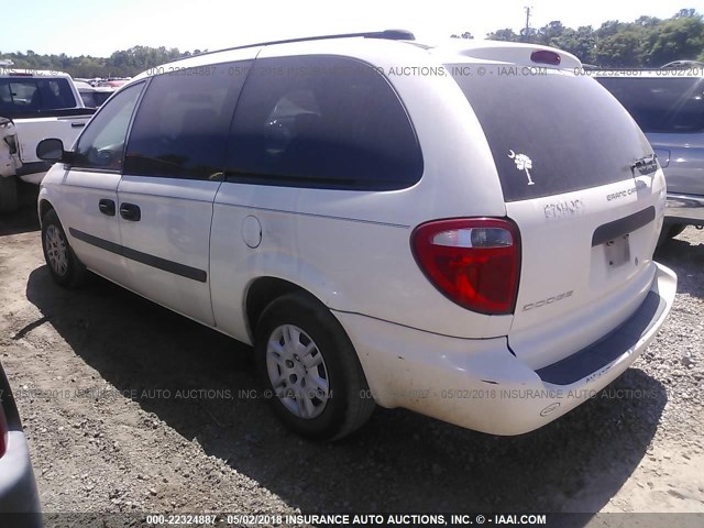 1D4GP24R05B188371 - 2005 DODGE GRAND CARAVAN SE WHITE photo 3