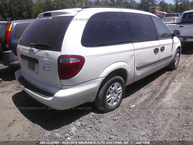 1D4GP24R05B188371 - 2005 DODGE GRAND CARAVAN SE WHITE photo 4