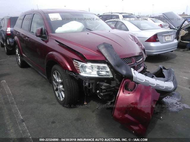 3D4PG7FG1BT534382 - 2011 DODGE JOURNEY R/T RED photo 1