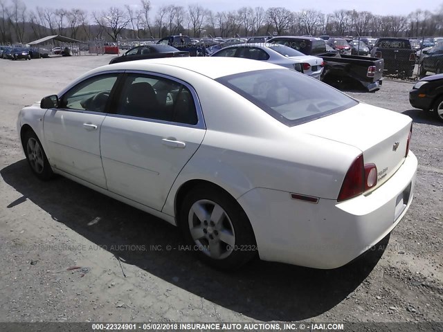 1G1ZG57B184219764 - 2008 CHEVROLET MALIBU LS Ақ фото 3