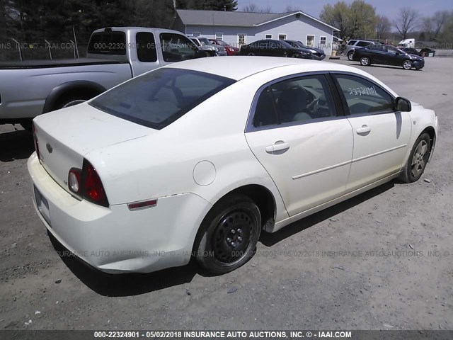1G1ZG57B184219764 - 2008 CHEVROLET MALIBU LS Ақ фото 4