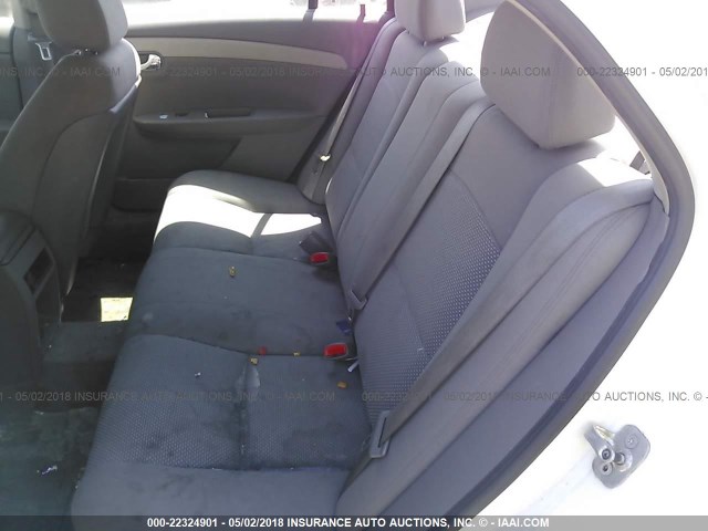 1G1ZG57B184219764 - 2008 CHEVROLET MALIBU LS Ақ фото 8