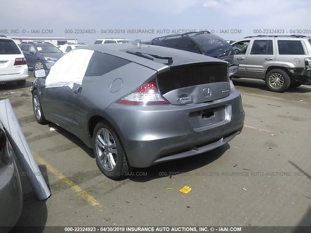 JHMZF1D65BS001807 - 2011 HONDA CR-Z EX SILVER photo 3