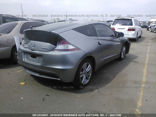 JHMZF1D65BS001807 - 2011 HONDA CR-Z EX SILVER photo 4