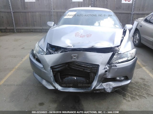 JHMZF1D65BS001807 - 2011 HONDA CR-Z EX SILVER photo 6