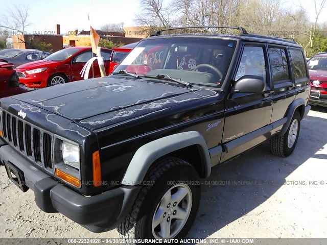 1J4FJ68S9WL136094 - 1998 JEEP CHEROKEE SPORT/CLASSIC BLACK photo 2