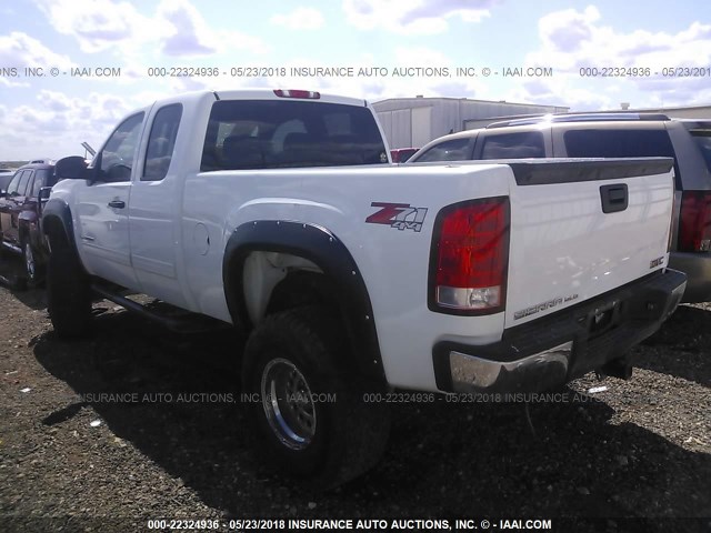 2GTEK19J081229232 - 2008 GMC SIERRA K1500 WHITE photo 3