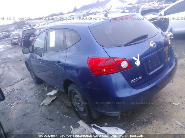 JN8AS58V79W182564 - 2009 NISSAN ROGUE S/SL BLUE photo 3