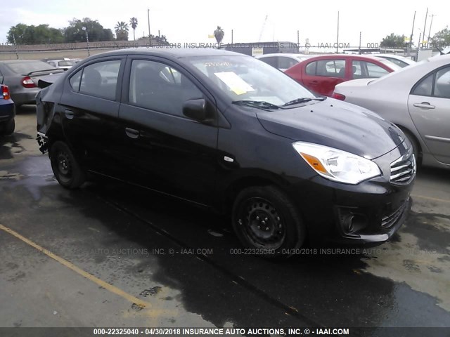 ML32F3FJ3HHF10161 - 2017 MITSUBISHI MIRAGE G4 ES შავი ფოტო 1