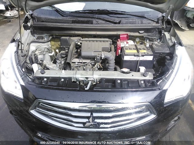 ML32F3FJ3HHF10161 - 2017 MITSUBISHI MIRAGE G4 ES შავი ფოტო 10