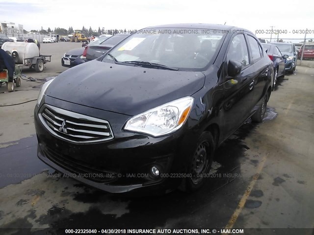 ML32F3FJ3HHF10161 - 2017 MITSUBISHI MIRAGE G4 ES შავი ფოტო 2