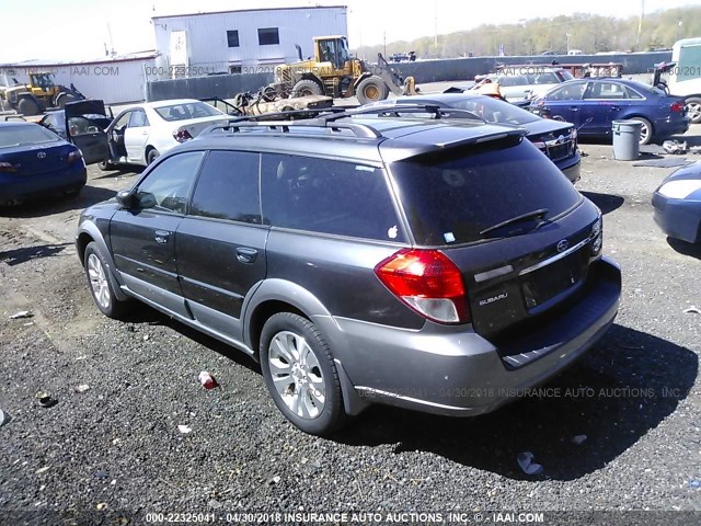 4S4BP66C397332023 - 2009 SUBARU OUTBACK 2.5I LIMITED GRAY photo 3