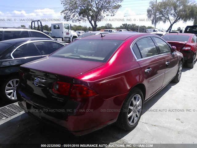 1G4HD57208U148497 - 2008 BUICK LUCERNE CXL RED photo 4