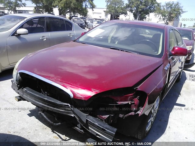 1G4HD57208U148497 - 2008 BUICK LUCERNE CXL RED photo 6