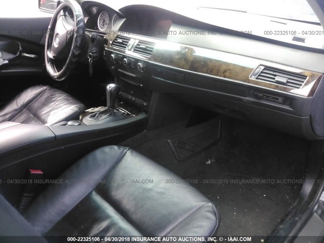 WBANE535X6CK85869 - 2006 BMW 525 I BLACK photo 5