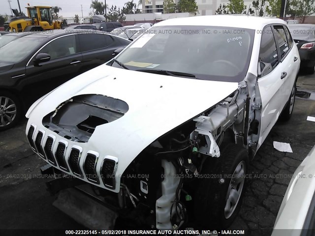 1C4PJLAB3HW619665 - 2017 JEEP CHEROKEE SPORT WHITE photo 2