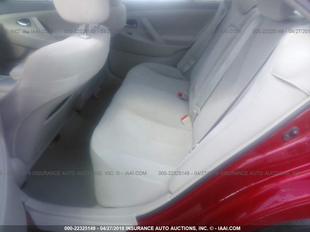 4T4BF3EK9AR027146 - 2010 TOYOTA CAMRY SE/LE/XLE RED photo 8