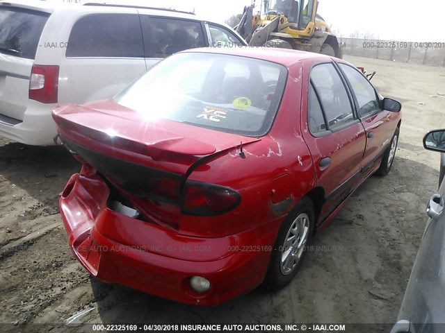 1G2JB524127335407 - 2002 PONTIAC SUNFIRE SE RED photo 4