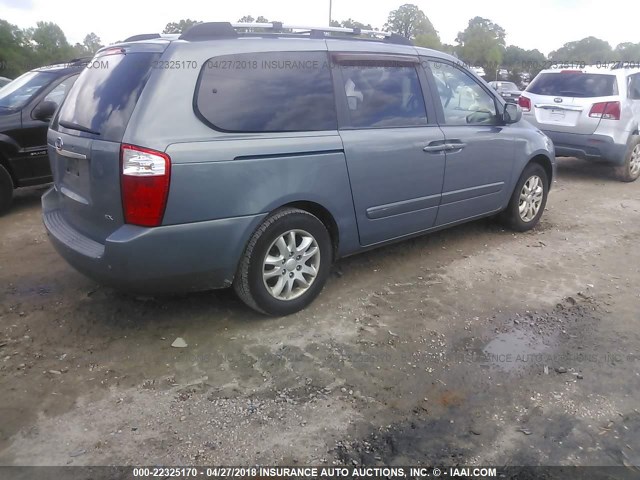 KNDMB233176149800 - 2007 KIA SEDONA EX/LX BLUE photo 4