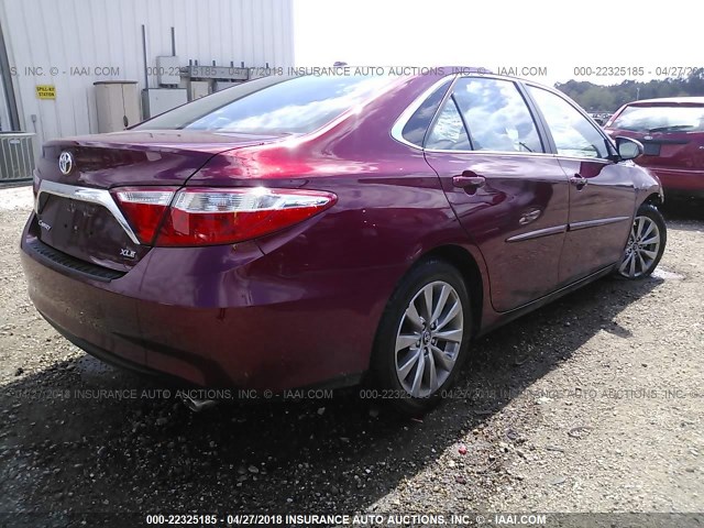 4T1BK1FK4HU580502 - 2017 TOYOTA CAMRY XSE/XLE Qırmızı foto 4