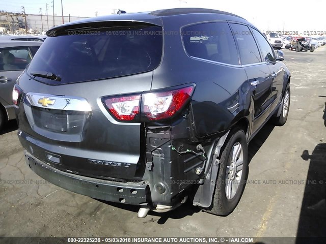 1GNKRHKD7EJ115409 - 2014 CHEVROLET TRAVERSE LT GREEN photo 4