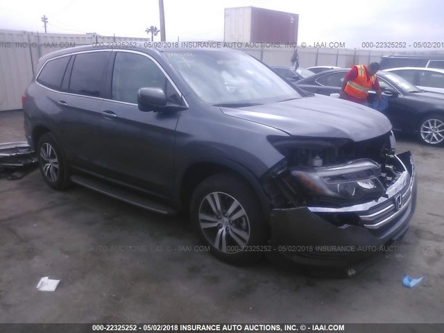 5FNYF5H36GB019029 - 2016 HONDA PILOT EX GRAY photo 1