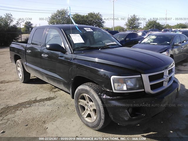 1D7CE3GK1AS164263 - 2010 DODGE DAKOTA SXT BLACK photo 1