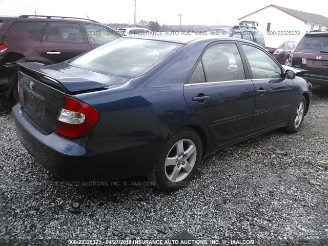 4T1BE32K73U205883 - 2003 TOYOTA CAMRY LE/XLE/SE ლურჯი ფოტო 4