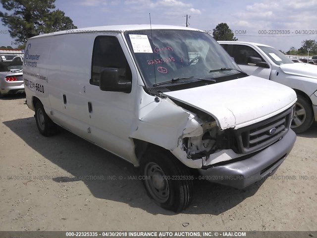 1FTRE14W26DA07630 - 2006 FORD ECONOLINE E150 VAN WHITE photo 1