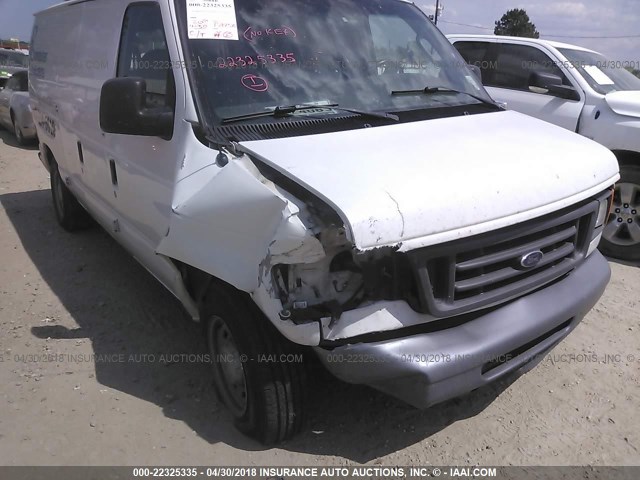 1FTRE14W26DA07630 - 2006 FORD ECONOLINE E150 VAN WHITE photo 6