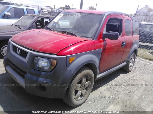 5J6YH28685L029715 - 2005 HONDA ELEMENT EX RED photo 2