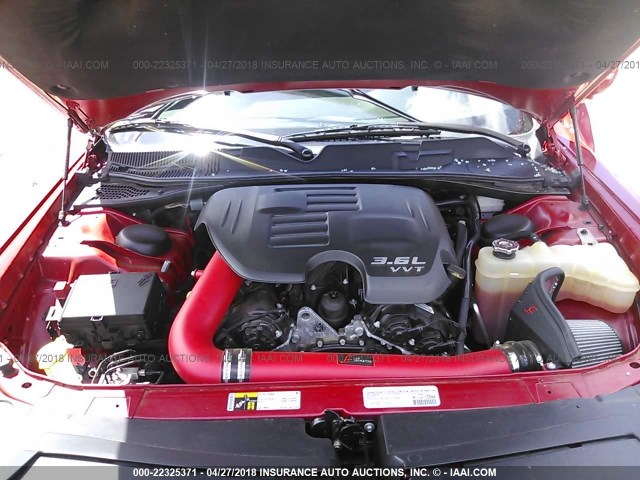 2C3CDZAG6FH720865 - 2015 DODGE CHALLENGER SXT RED photo 10