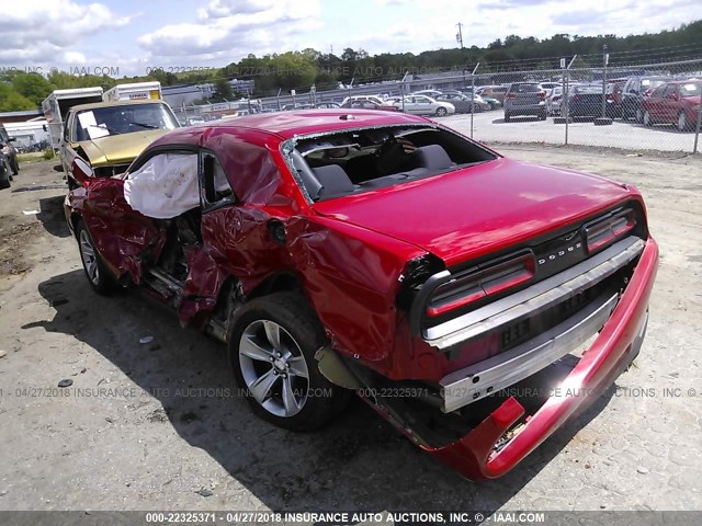 2C3CDZAG6FH720865 - 2015 DODGE CHALLENGER SXT RED photo 3