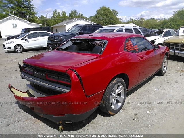 2C3CDZAG6FH720865 - 2015 DODGE CHALLENGER SXT RED photo 4