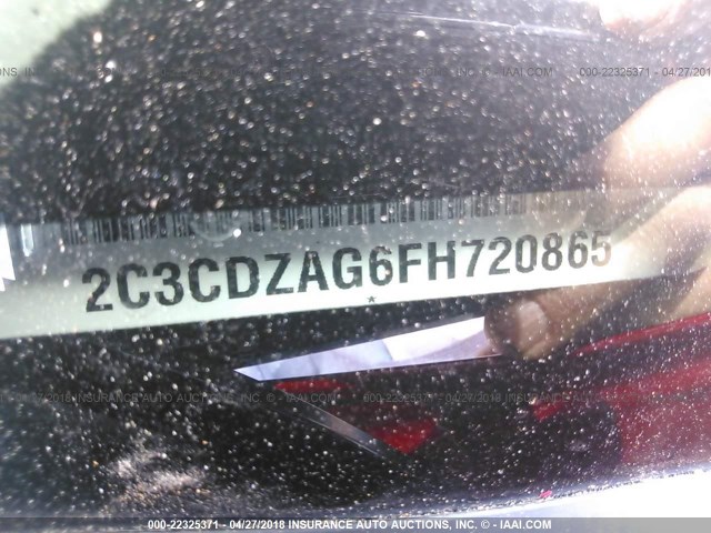 2C3CDZAG6FH720865 - 2015 DODGE CHALLENGER SXT RED photo 9