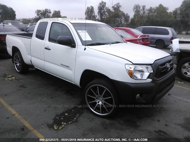 5TFTX4CN1FX063129 - 2015 TOYOTA TACOMA ACCESS CAB WHITE photo 1