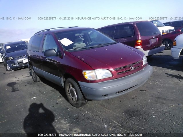 4T3ZF13C8WU074904 - 1998 TOYOTA SIENNA LE/XLE BURGUNDY photo 1