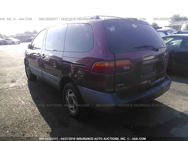 4T3ZF13C8WU074904 - 1998 TOYOTA SIENNA LE/XLE BURGUNDY photo 3