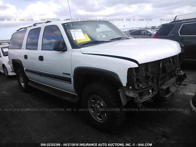 3GNGK26U7YG226453 - 2000 CHEVROLET SUBURBAN K2500 WHITE photo 1