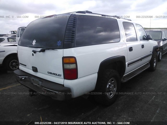 3GNGK26U7YG226453 - 2000 CHEVROLET SUBURBAN K2500 WHITE photo 4