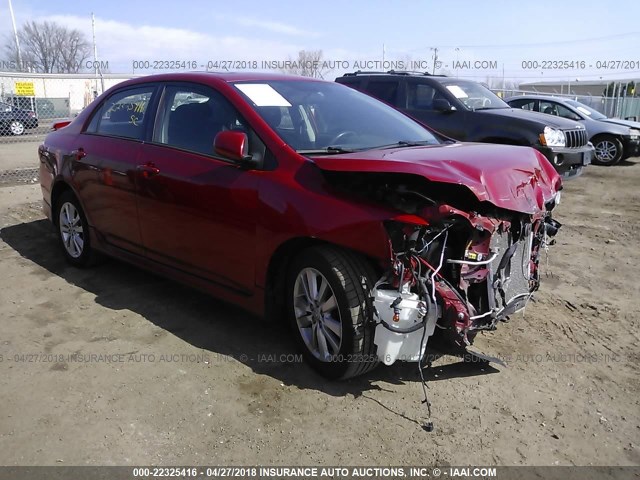 2T1BU4EE9AC499073 - 2010 TOYOTA COROLLA S/LE/XLE RED photo 1