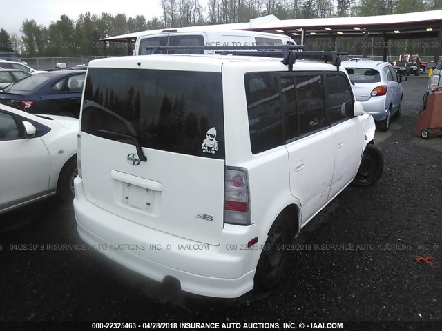 JTLKT324650209921 - 2005 TOYOTA SCION XB WHITE photo 4