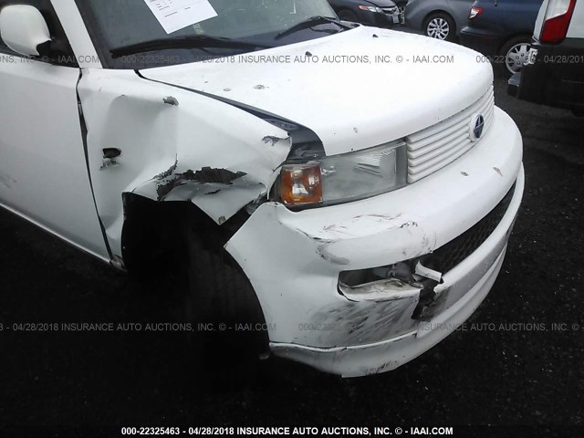 JTLKT324650209921 - 2005 TOYOTA SCION XB WHITE photo 6