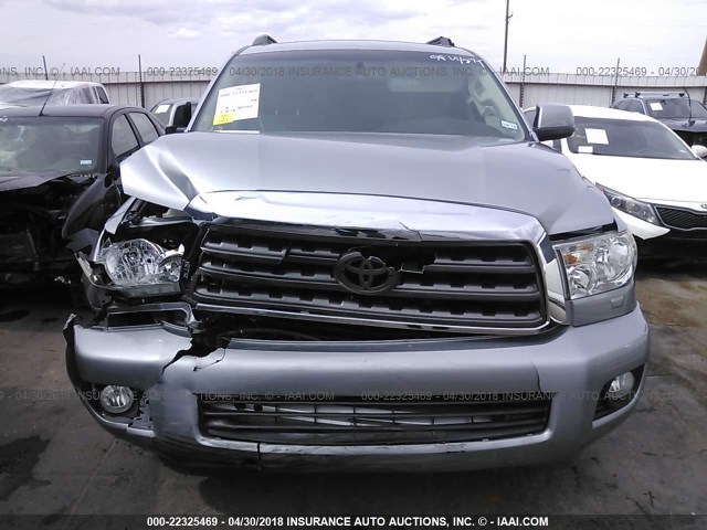 5TDZY5G13CS042725 - 2012 TOYOTA SEQUOIA SR5 SILVER photo 6