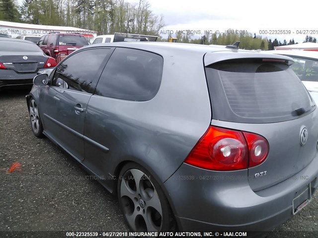 WVWFV71K37W112061 - 2007 VOLKSWAGEN NEW GTI FAHRENHEIT GRAY photo 3